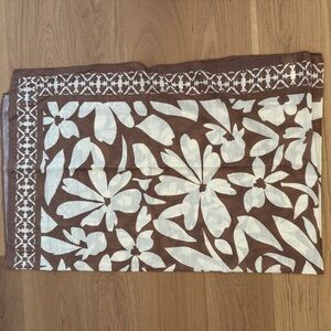 Vitamin A Brown and White Floral Sarong